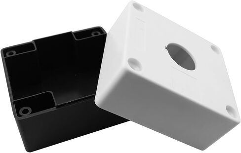 LQ Industrial Waterproof Button Box Switch Start Stop Control Box 22mm Single Hole Button Box Self-resetting Switch Used for Magnetic Starters Contactors Control Station Boxes White in Saudi Arabia