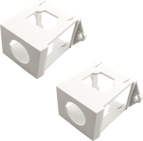 ZZHXSM 2PCS Button Switch DIN Rail Mounting Bracket 22mm Button Rail Mount Adapter Fixed Seat Insulated Switch Suitable for Potentiometer Emergency Stop Button Switch White in Saudi Arabia