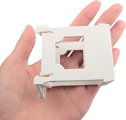 ZZHXSM 2PCS Button Switch DIN Rail Mounting Bracket 22mm Button Rail Mount Adapter Fixed Seat Insulated Switch Suitable for Potentiometer Emergency Stop Button Switch White in Saudi Arabia