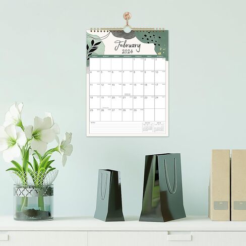2024 Calendar - Jan. 2024 - Dec. 2024, 2024 Wall Calendar with 12 Months, 11" x 8.5", Twin-Wire Binding + Hanging Hook + Large Blocks with Julian Dates, Wall Calendar for Organizing - Colorful Lump in Saudi Arabia
