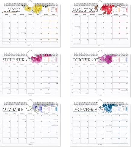 Large Wall Calendar 2024 Planner, Now to December 2024-18 Month US Planner - Yearly Goals, Holiday Planner, Zodiac Signs, Birthstones - Big Monthly Calendar - Landscape, Color in Saudi Arabia