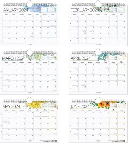 Large Wall Calendar 2024 Planner, Now to December 2024-18 Month US Planner - Yearly Goals, Holiday Planner, Zodiac Signs, Birthstones - Big Monthly Calendar - Landscape, Color in Saudi Arabia