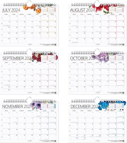 Large Wall Calendar 2024 Planner, Now to December 2024-18 Month US Planner - Yearly Goals, Holiday Planner, Zodiac Signs, Birthstones - Big Monthly Calendar - Landscape, Color in Saudi Arabia
