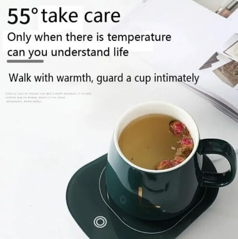 Generic Cafe Cup Warmer with Smart Thermostatic Coaster, Suitable for Home and Office, Suitable for Hot Coffee, Tea, Milk, Water, Portable and Waterproof., 750427866904 in Saudi Arabia