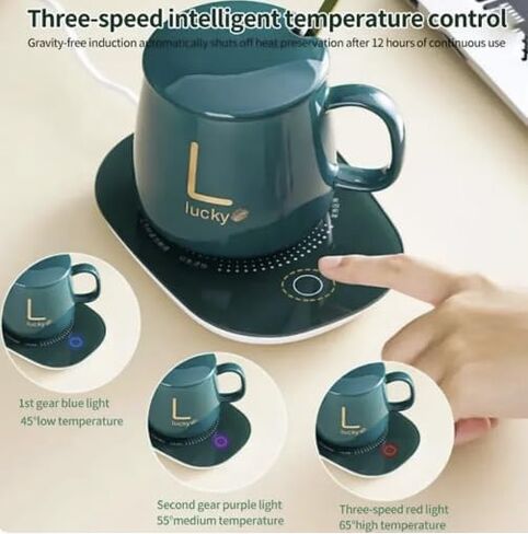 Generic Cafe Cup Warmer with Smart Thermostatic Coaster, Suitable for Home and Office, Suitable for Hot Coffee, Tea, Milk, Water, Portable and Waterproof., 750427866904 in Saudi Arabia