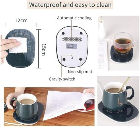 Generic Cafe Cup Warmer with Smart Thermostatic Coaster, Suitable for Home and Office, Suitable for Hot Coffee, Tea, Milk, Water, Portable and Waterproof., 750427866904 in Saudi Arabia