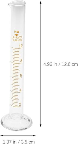 iplusmile 3 قطع مختبر قياس اسطوانة وأكواب مجموعة 10 مل أنبوب اختبار مختبر زجاجي 50 مل زجاج متدرج الأكواب قارورة قياس كوب حاوية السائل لوازم المختبرات in Saudi Arabia