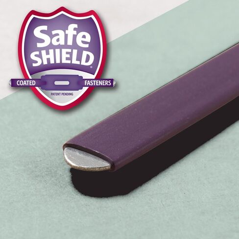 Smead SuperTab Pressboard Fastener Folder with SafeSHIELD Fasteners, 2 Fasteners, Oversized 1/3-Cut Tab, 2" Expansion, Guide Height, Letter Size, Gray/Green, 25 per Box (14981) in Saudi Arabia