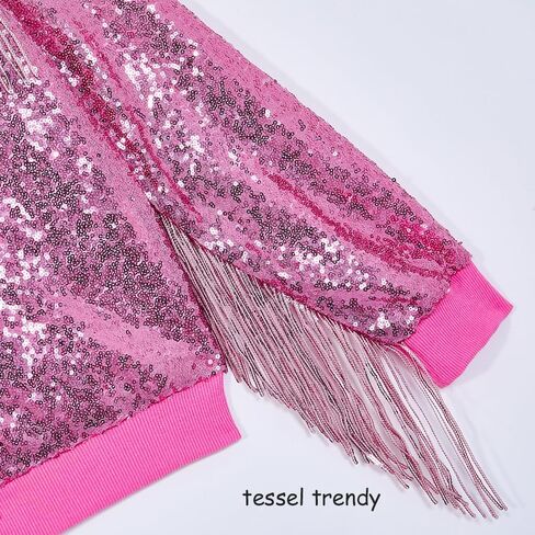 CHENBAO سترة مطرزة بالترتر للنساء سباركلي بومبر اسكواش عصري لامع معطف السيدات بريق حفلة عيد ميلاد عطلة الملابس in Kuwait