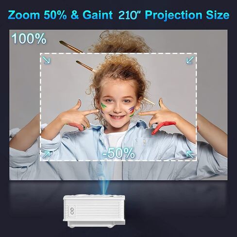 Laptop Computer Portable Projector WiFi Video Movie Outdoor Home Cinema HDMI Multimedia 5500Lux 1080P support Keystone Correction Compatible with TV, PC, HDMI, USB, VGA, iOS/Android in Saudi Arabia