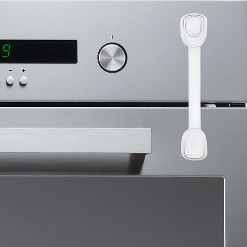 Moonybaby Oven Lock Child Safety, Also Works for Fridge, Toilet, Cabinets, Drawers and More, 6 Pack, White in Kuwait