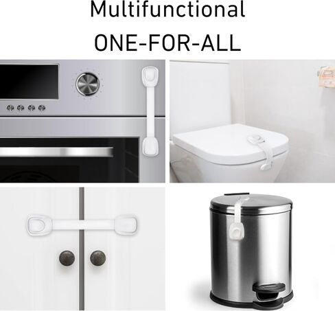 Moonybaby Oven Lock Child Safety, Also Works for Fridge, Toilet, Cabinets, Drawers and More, 6 Pack, White in Kuwait