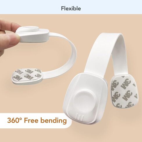 Moonybaby Oven Lock Child Safety, Also Works for Fridge, Toilet, Cabinets, Drawers and More, 6 Pack, White in Kuwait