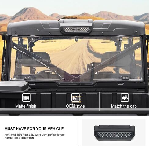 Kiwi Master Rear LED Work Light for 2018-2024 Polaris Ranger XP 1000/ Crew, 2020-2024 Ranger 1000/ Crew Accessories Replace OEM # 2889672 in Saudi Arabia