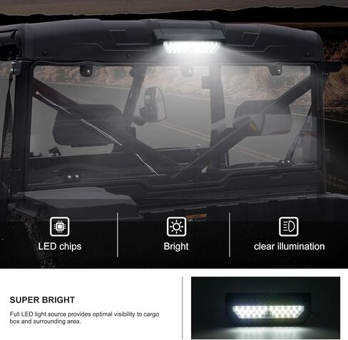 Kiwi Master Rear LED Work Light for 2018-2024 Polaris Ranger XP 1000/ Crew, 2020-2024 Ranger 1000/ Crew Accessories Replace OEM # 2889672 in Saudi Arabia