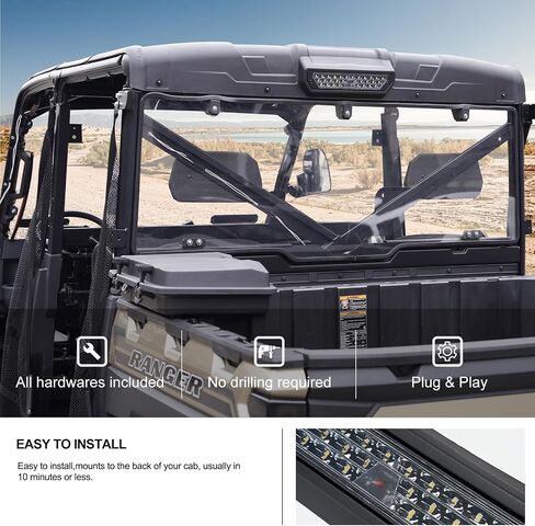 Kiwi Master Rear LED Work Light for 2018-2024 Polaris Ranger XP 1000/ Crew, 2020-2024 Ranger 1000/ Crew Accessories Replace OEM # 2889672 in Saudi Arabia