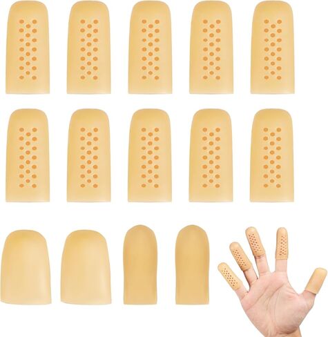 20pcs Gel Finger Cots, Breathable Gel Finger Protectors Finger Caps for Protection Finger Sleeves Finger Covers Protection for Finger Tips in Saudi Arabia