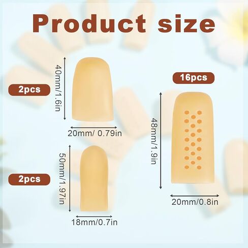 20pcs Gel Finger Cots, Breathable Gel Finger Protectors Finger Caps for Protection Finger Sleeves Finger Covers Protection for Finger Tips in Saudi Arabia