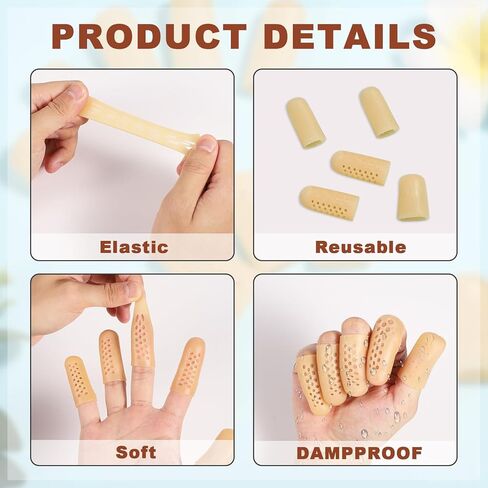 20pcs Gel Finger Cots, Breathable Gel Finger Protectors Finger Caps for Protection Finger Sleeves Finger Covers Protection for Finger Tips in Saudi Arabia