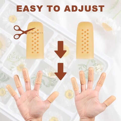 20pcs Gel Finger Cots, Breathable Gel Finger Protectors Finger Caps for Protection Finger Sleeves Finger Covers Protection for Finger Tips in Saudi Arabia