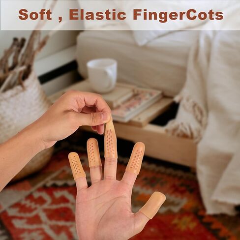 20pcs Gel Finger Cots, Breathable Gel Finger Protectors Finger Caps for Protection Finger Sleeves Finger Covers Protection for Finger Tips in Saudi Arabia