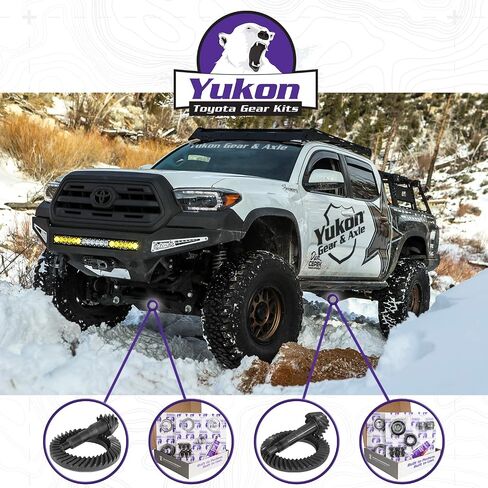 Ring & Pinion Gear Kit Package Front & Rear with Installation Kits fits Toyota 9.5/8R Differential (without Factory Locker) 5.29 Ratio in Saudi Arabia