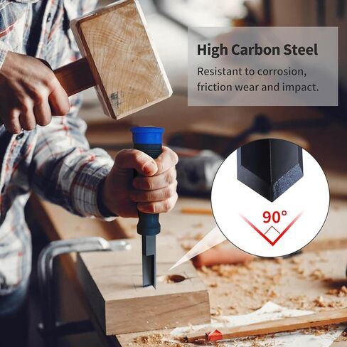 إزميل زاوية RUITOOL، إزميل نقر مربع، أداة إزميل خشبية لقطع الزوايا المربعة، تركيب الباب، نحت الخشب، التأطير، أدوات النجارة in Kuwait