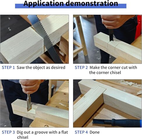 إزميل زاوية RUITOOL، إزميل نقر مربع، أداة إزميل خشبية لقطع الزوايا المربعة، تركيب الباب، نحت الخشب، التأطير، أدوات النجارة in Kuwait