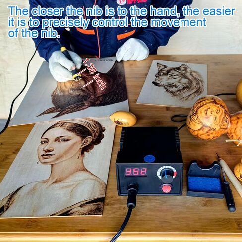 FIRElood LH30 Wood Burning Kit, Digitally Adjustable Temperature Wood burner Pen Kit, Wood Burning Tool, Professional Wood Burner Tool Kit for Adults and Beginners Craft (LH30-2 NEW) in Kuwait