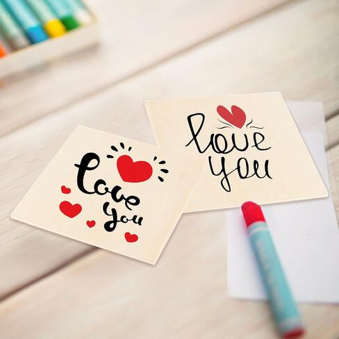 ZEONHEI 150 قطعة 4 × 4 بوصة قطع خشبية غير مكتملة، مربعات خشبية فارغة للحرف اليدوية، حروف البلاط الخربشة، اللوحة، قواعد الأكواب، ديكور المنزل in Kuwait