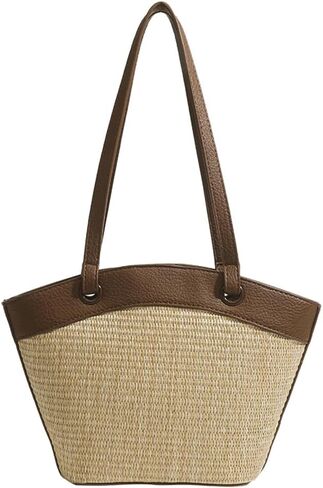 حقيبة القش للنساء حقيبة الشاطئ القش حمل حقيبة الفرنسية الرجعية حقيبة كتف حقيبة يد الصيف المنسوجة حقيبة المتشرد 2024 حقيبة تسوق السفر الحقائب in Kuwait
