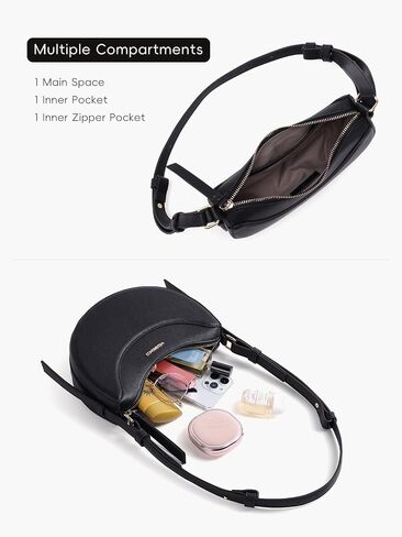 WESTBRONCO Crescent Shoulder Bags for Women Leather Crossbody Bag Designer Shoulder Handbags Purse Hobo bag in Saudi Arabia