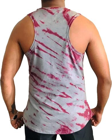 Ceylon Tie & Dye Men's Tank Top (M) WARNA/MTT/USA/001/M in Saudi Arabia