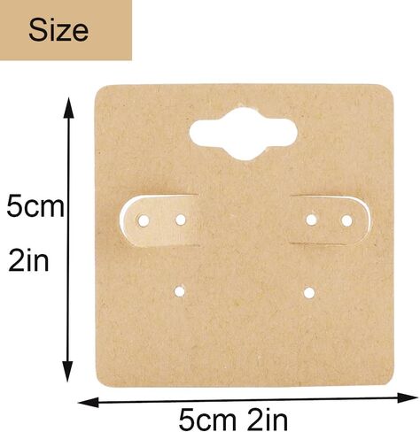 100 قطعة من بطاقات القرط، 2 بوصة بطاقات حامل عرض القرط لعرض القرط، بطاقات عرض المجوهرات للبيع، عرض المجوهرات المصنوعة يدويًا، التعبئة والتغليف، الحرف اليدوية (كرافت 100 قطعة) in Kuwait