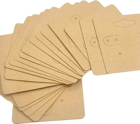 100 قطعة من بطاقات القرط، 2 بوصة بطاقات حامل عرض القرط لعرض القرط، بطاقات عرض المجوهرات للبيع، عرض المجوهرات المصنوعة يدويًا، التعبئة والتغليف، الحرف اليدوية (كرافت 100 قطعة) in Kuwait