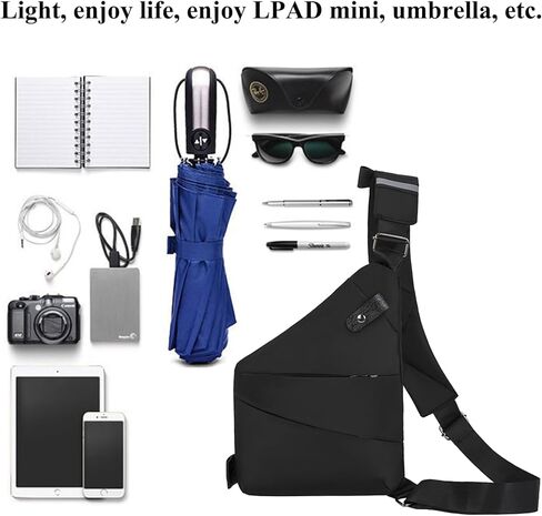 حقيبة سفر واندر بلس مضادة للسرقة، حقيبة صدر مقاومة للماء، حقيبة كتف متعددة الجيوب للرجال والنساء in Kuwait