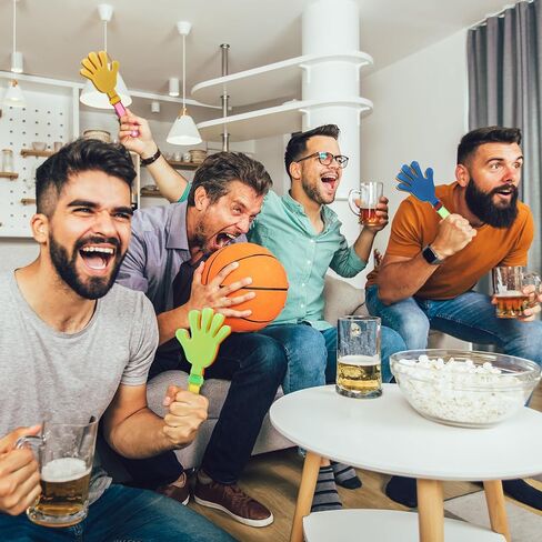 ZCYSRLQIN 16 قطعة من المصفقات اليدوية الملونة مقاس 7.5 بوصة، صانعات الضوضاء، صانعات الضوضاء، هدايا الحفلات، البلاستيك، المناسبات الرياضية، كرة الرقص، كرة السلة، صانعات الضوضاء (ملونة) in Kuwait