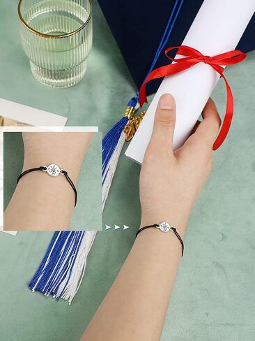 Ecally 40 Sets Graduation Gifts 2024 Compass Bracelet with Cards, Gifts for Her Him Women Men Girls Boys High School Friendship College Graduate Gift Graduation Party Favors in Saudi Arabia