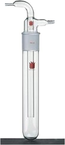 Kemtech America V163024 Synthware Vacuum Trap، مشترك 24/40، الجسم الخارجي OD 30 مم، طول الجسم الخارجي 200 مم، وصلة خرطوم المفصل السفلي 10 مم in Kuwait