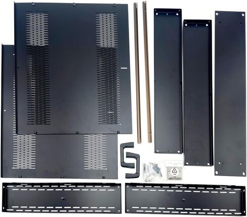 حامل حامل إلكتروني متعدد الأغراض من الألومنيوم بالكامل من Cheval مقاس 19 بوصة 2U-D2 (حجم الخزانة (مم): العرض 425 مم. × الارتفاع 83.1 مم. × الطول 335 مم.) حزمة مسطحة مع زوج واحد من الألومنيوم in Kuwait