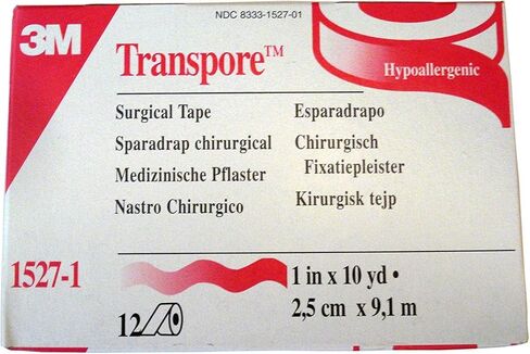 3M Medical Tape Transpore Plastic 1" X 10 Yards NonSterile (#1527-1, Sold Per Piece) in Saudi Arabia