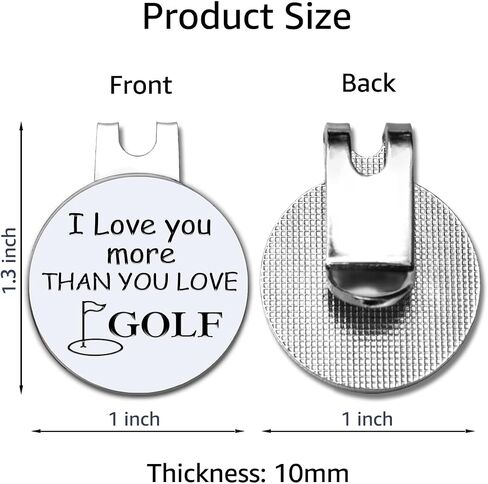 Hafhue I Love You More Thank You Love Golf Ball Marker with Magnetic Hat Clip,Funny Golf Accessories and Golf Gifts for Women Men Mom Grandma, for Golfer Golf Lovers in Saudi Arabia