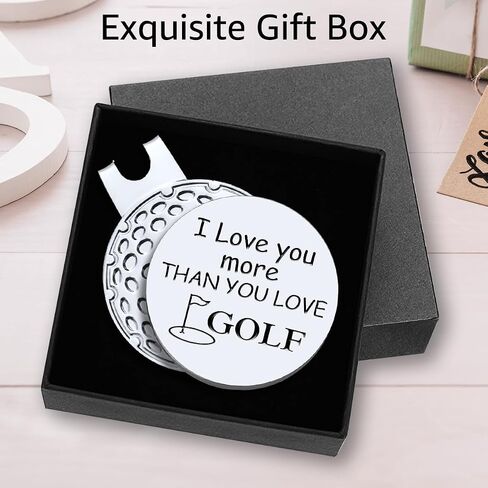 Hafhue I Love You More Thank You Love Golf Ball Marker with Magnetic Hat Clip,Funny Golf Accessories and Golf Gifts for Women Men Mom Grandma, for Golfer Golf Lovers in Saudi Arabia