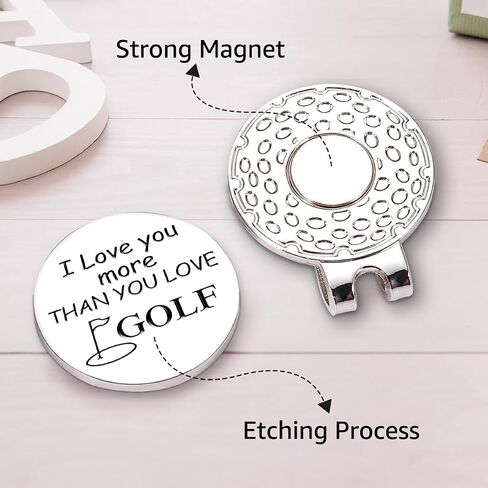 Hafhue I Love You More Thank You Love Golf Ball Marker with Magnetic Hat Clip,Funny Golf Accessories and Golf Gifts for Women Men Mom Grandma, for Golfer Golf Lovers in Saudi Arabia