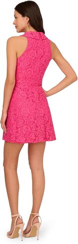 Adrianna Papell Women's Lace Tuxedo Short Dress in Saudi Arabia