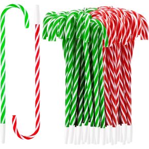 48PCS Christmas Candy Cane Pen Christmas Ballpoint Pens with Black Ink Office School Stationery Supplies for Holiday New Years Home Decor Xmas Googie Bag Party Favor, Red in Kuwait