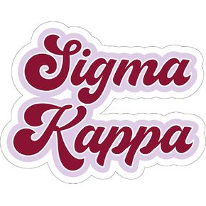 Sigma Kappa Retro Sorority Car Magnet Set of 2 Removable No Residue All Weather Magnets for Sorority Girls and Student Drivers in Saudi Arabia