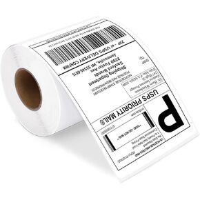 ملصقات شحن Fanfold مقاس 4 بوصة × 6 بوصة، طابعة حرارية مباشرة، ملصقات عنوان بريد لاصقة دائمة متوافقة مع طابعات JADENS وPOLONO والمزيد من الطابعات الحرارية، 500 ملصق/1 مكدسات in Kuwait