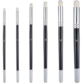 6 Pcs Dry Brush Miniature Painting Drybrush Set Dry Brush Set for Miniature Painting 6 Sizes Professional Detail Paint Brushes for Models Acrylic Oil Watercolor（Black） in Saudi Arabia