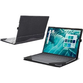 Laptop Case for Dell 14 Premium Laptop DA14250 [not Compatible with Any Other Model] ，2 in 1 PU Leather Inside Pocket Cover (Dark Gray) in Saudi Arabia
